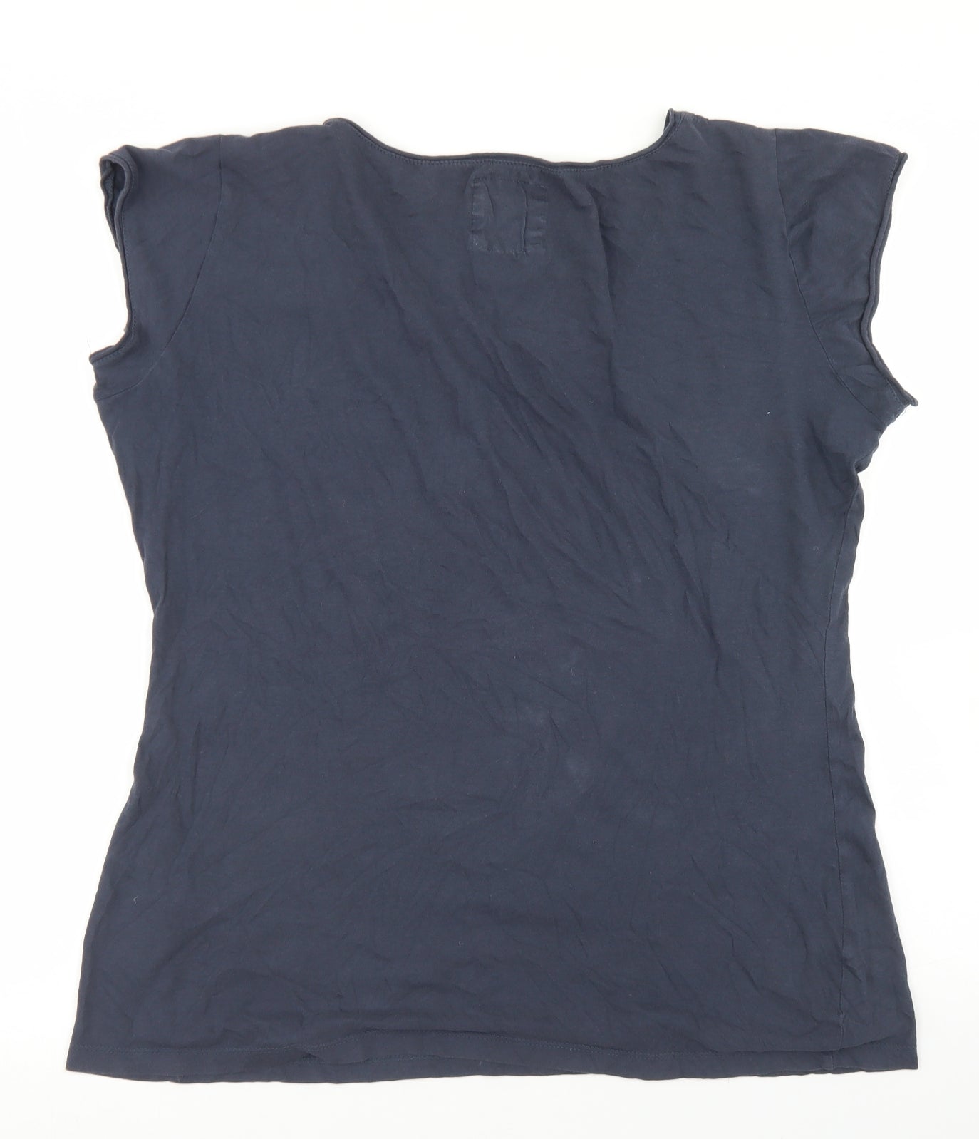 H&M Womens Blue  Cotton Basic T-Shirt Size XL Round Neck