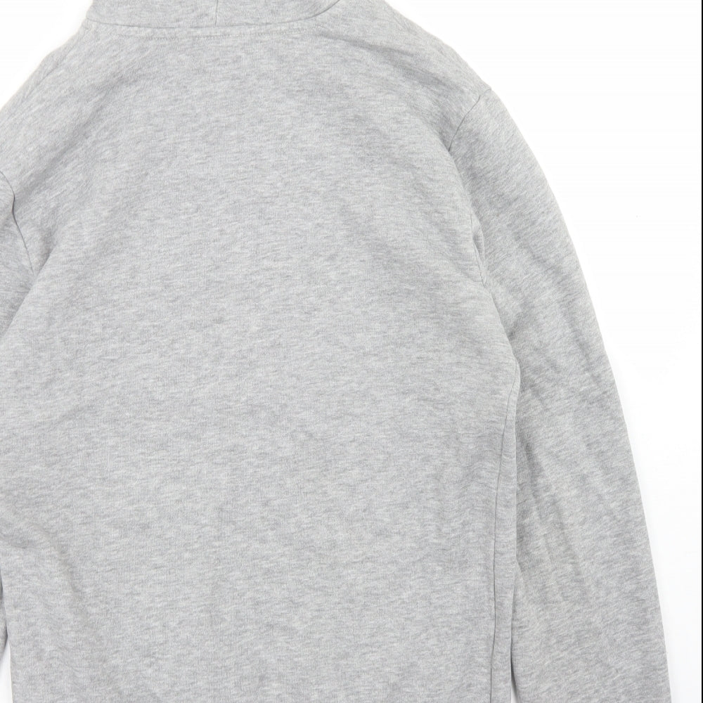Divided Mens Grey  Cotton Full Zip Hoodie Size M