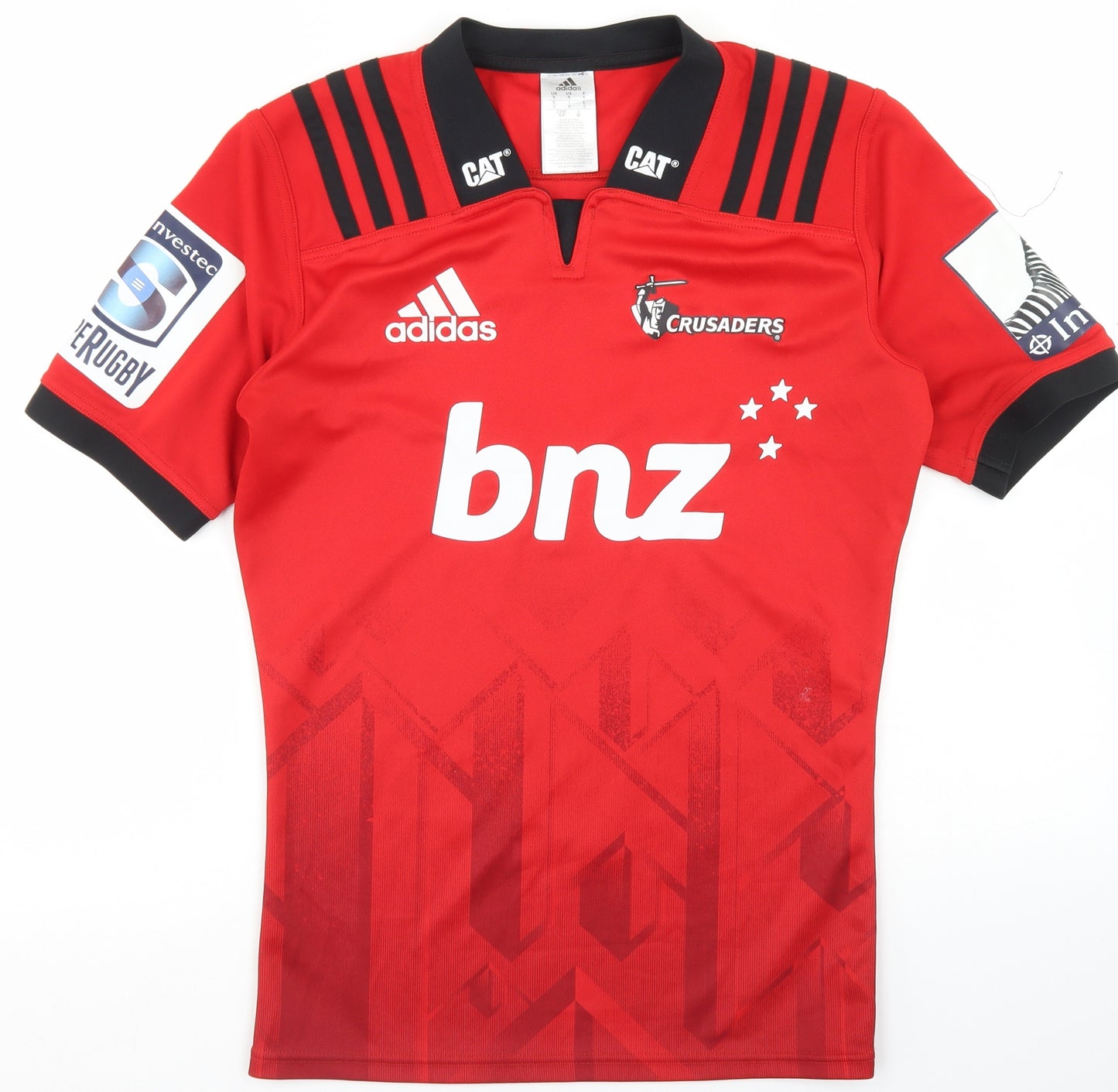 adidas Mens Red  Polyester Jersey T-Shirt Size S Crew Neck  - Crusaders