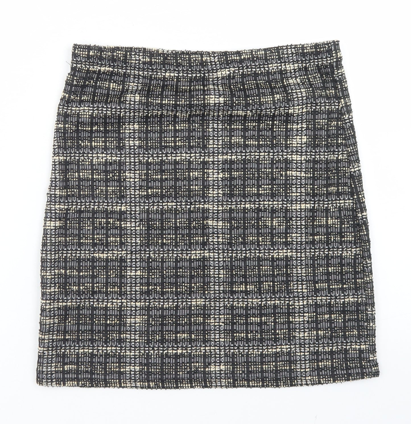 Chemistry Womens Black Plaid Polyester A-Line Skirt Size 8