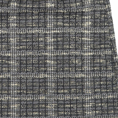 Chemistry Womens Black Plaid Polyester A-Line Skirt Size 8