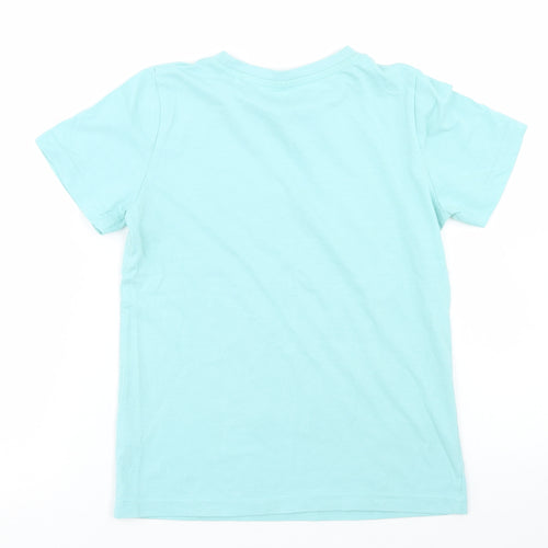 TU Boys Blue  Cotton Basic T-Shirt Size 8 Years Crew Neck