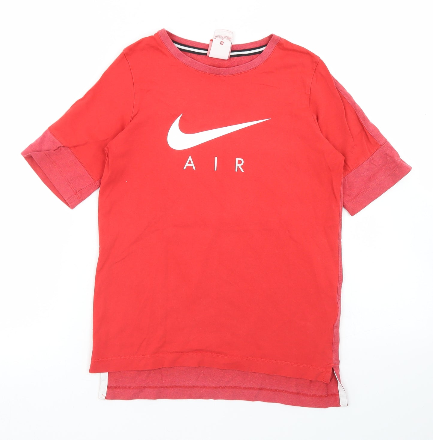 Nike Boys Red  Cotton Basic T-Shirt Size 10-11 Years Crew Neck