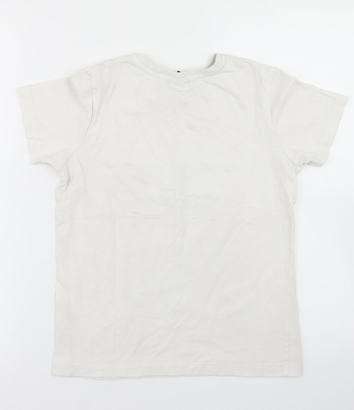 George Boys White  Cotton Basic T-Shirt Size 9-10 Years Crew Neck  - XBOX