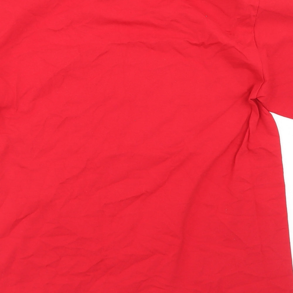 Port & Company Mens Red  Cotton  T-Shirt Size S Crew Neck  - Tomato Ketchup