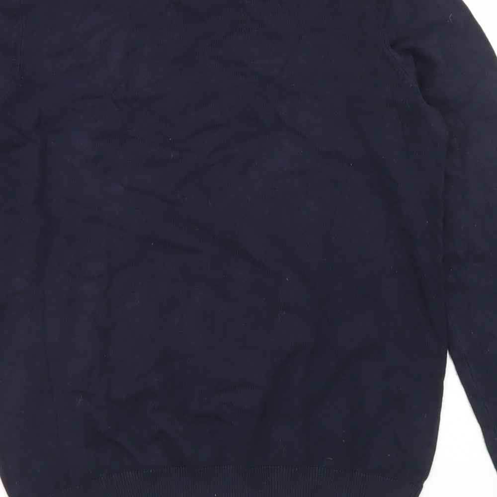 H&M Womens Blue Crew Neck  Viscose Pullover Jumper Size S