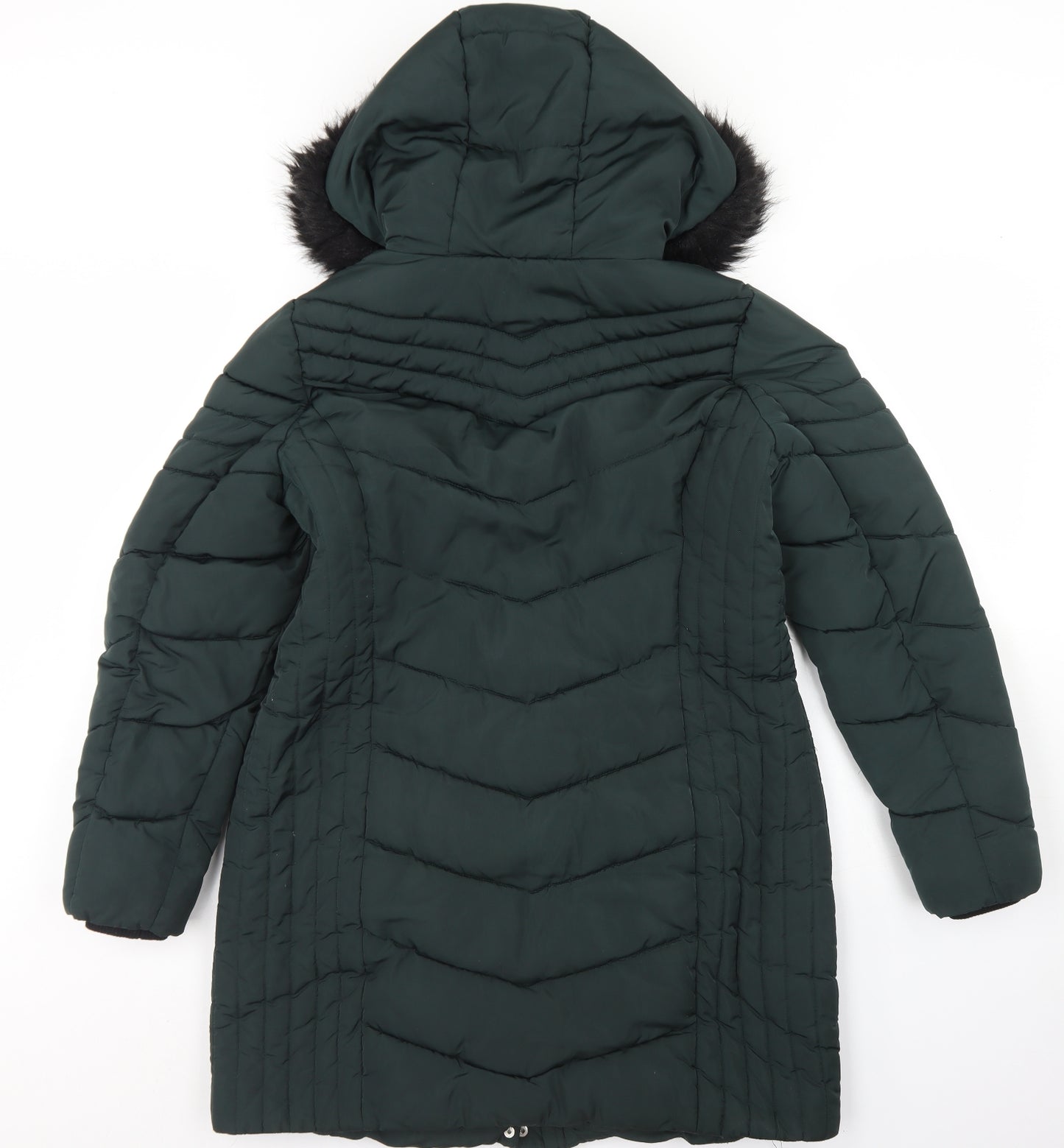 George Womens Green   Parka Coat Size 12  Zip