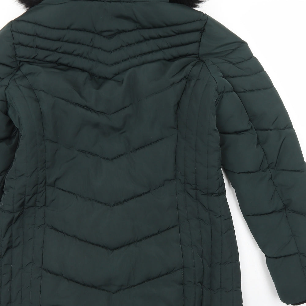George Womens Green   Parka Coat Size 12  Zip