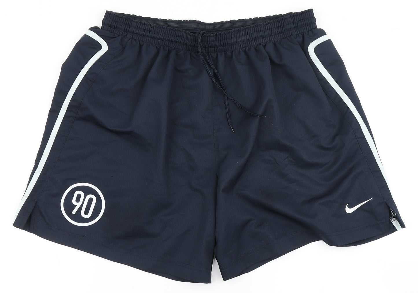 Nike Mens Blue  Polyester Sweat Shorts Size XL L7 in Regular Drawstring - Total 90