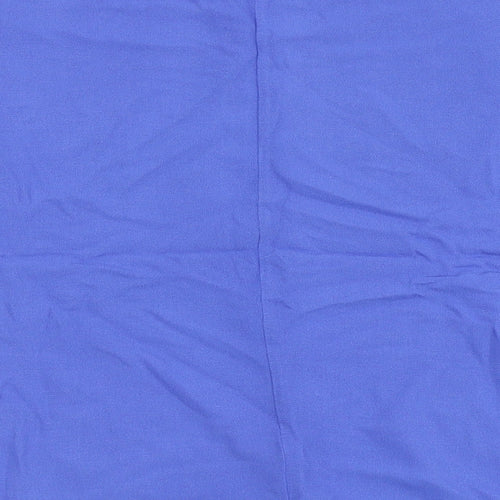 River Island Womens Blue  Viscose Basic Blouse Size 8 Round Neck - Cold Shoulder