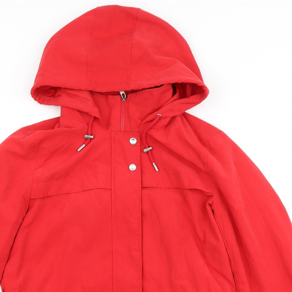 Only Womens Red   Jacket Coat Size M  Zip