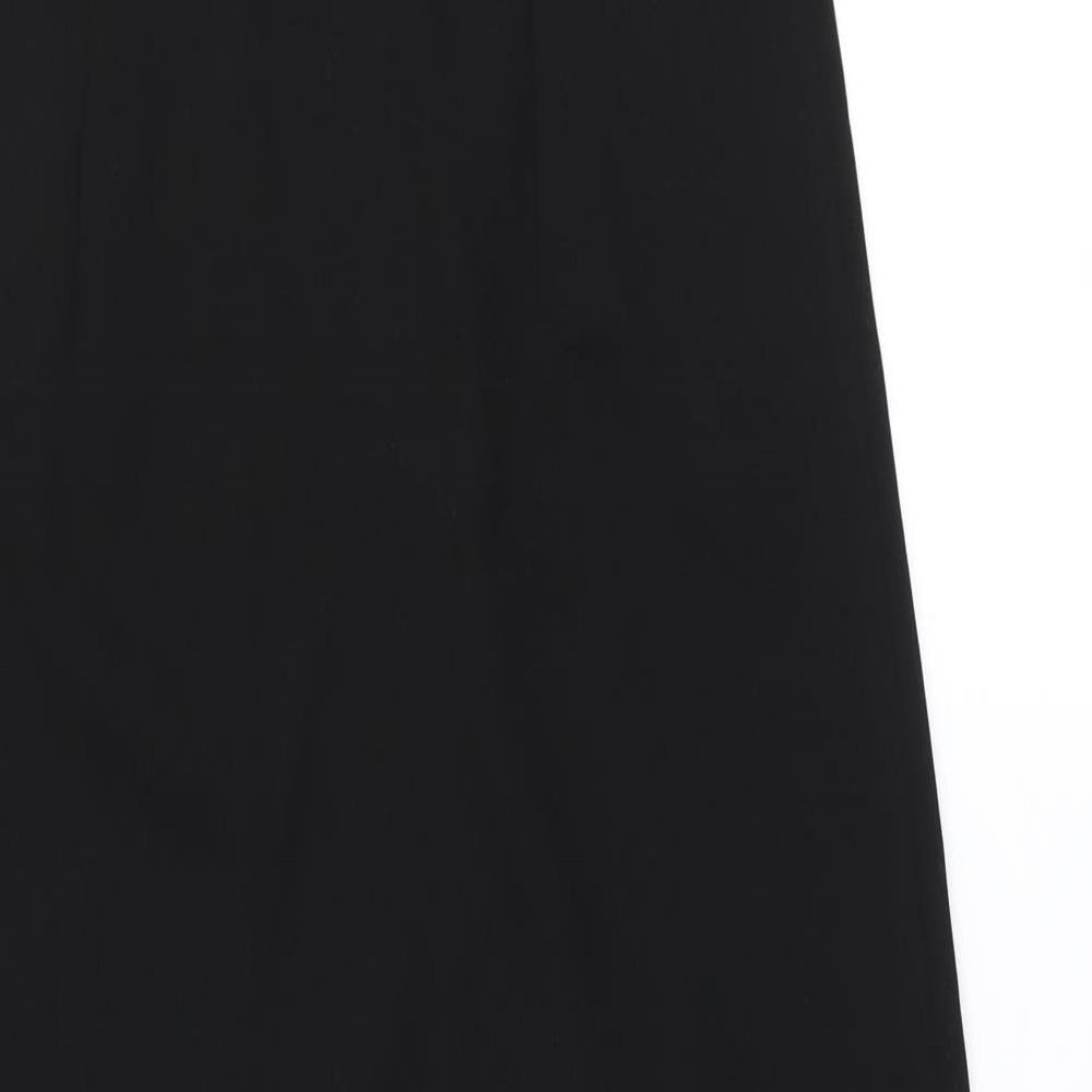 Almost Famous Womens Black  Rayon A-Line  Size 8  Round Neck Zip