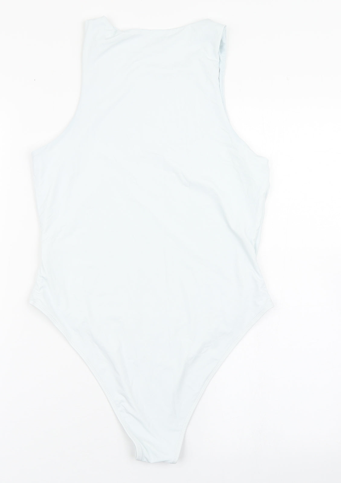 SheIn Womens Blue  Polyimide Bodysuit One-Piece Size L  Snap