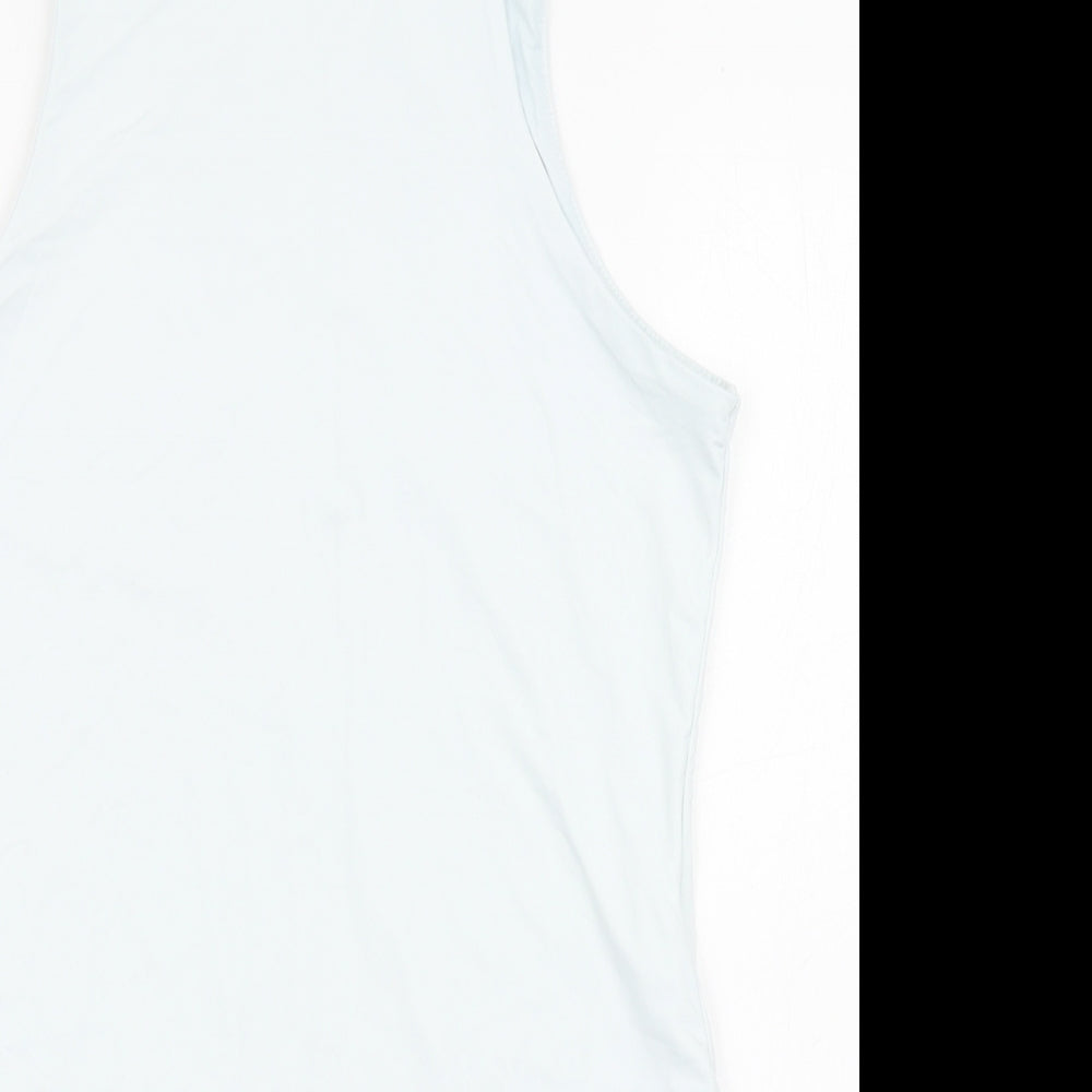 SheIn Womens Blue  Polyimide Bodysuit One-Piece Size L  Snap