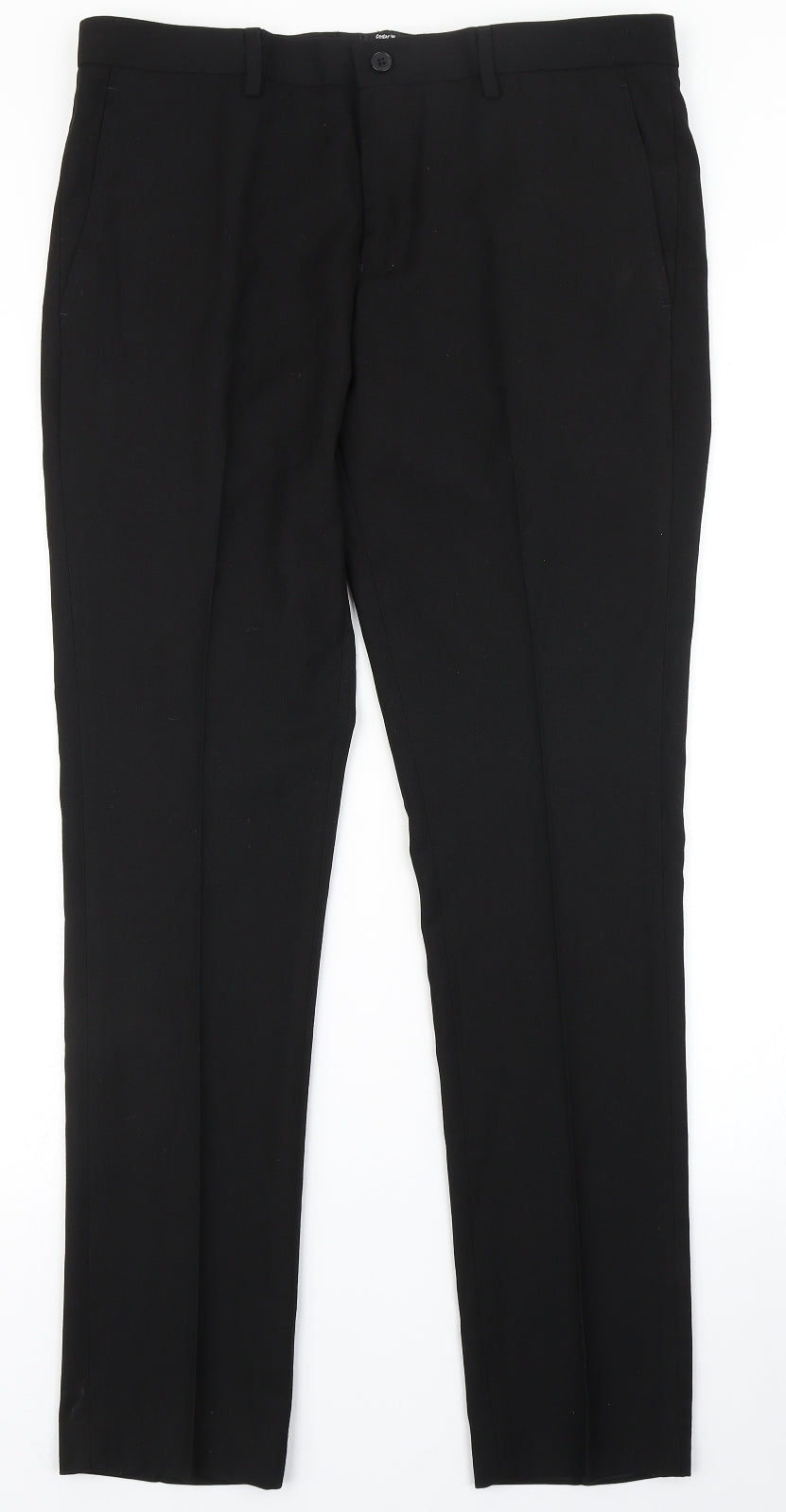 Cedar Wood State Mens Black  Viscose Dress Pants Trousers Size 34 L31 in Regular Button - Skinny Fit