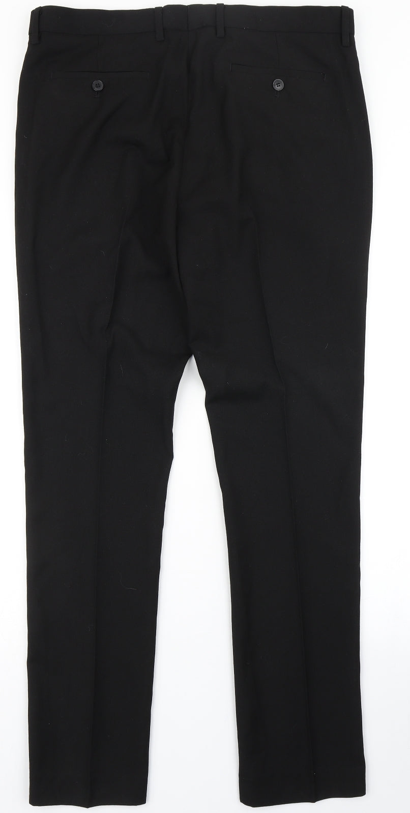 Cedar Wood State Mens Black  Viscose Dress Pants Trousers Size 34 L31 in Regular Button - Skinny Fit
