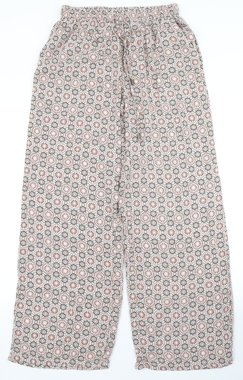Principles Womens Pink Geometric Viscose Trousers  Size 10 L30 in Regular