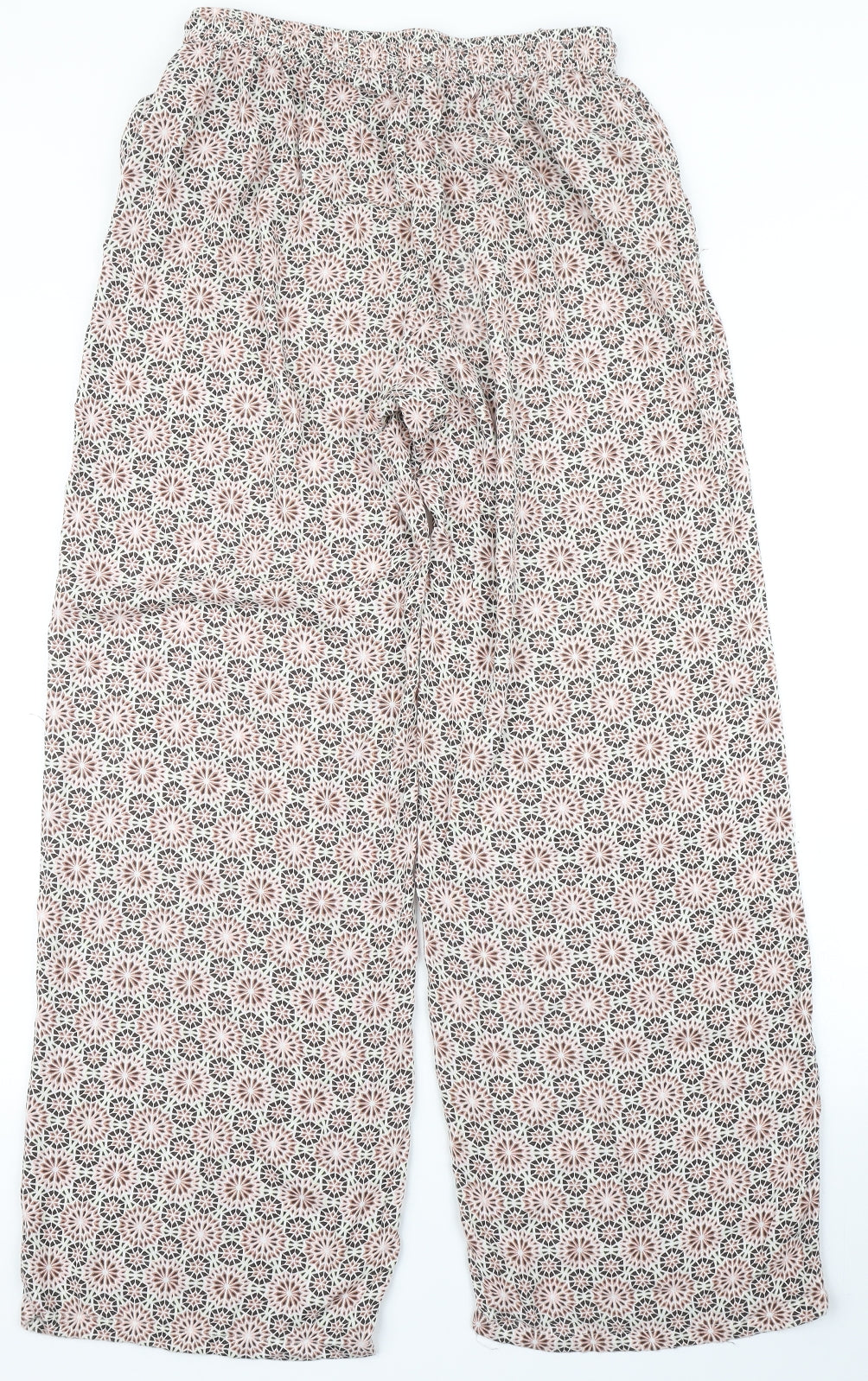 Principles Womens Pink Geometric Viscose Trousers  Size 10 L30 in Regular
