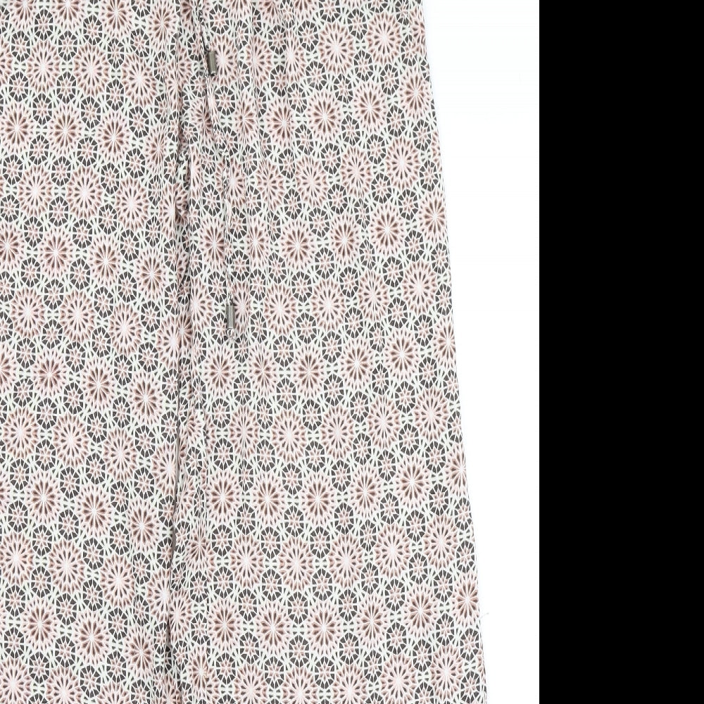 Principles Womens Pink Geometric Viscose Trousers  Size 10 L30 in Regular