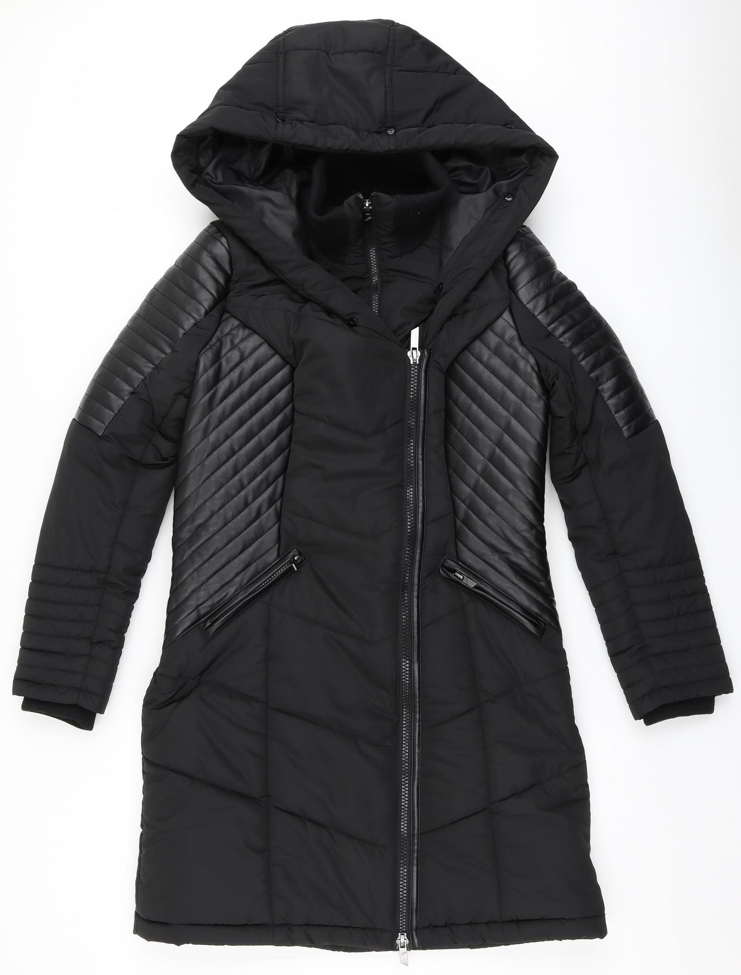 Only Womens Black   Puffer Jacket Coat Size M  Zip