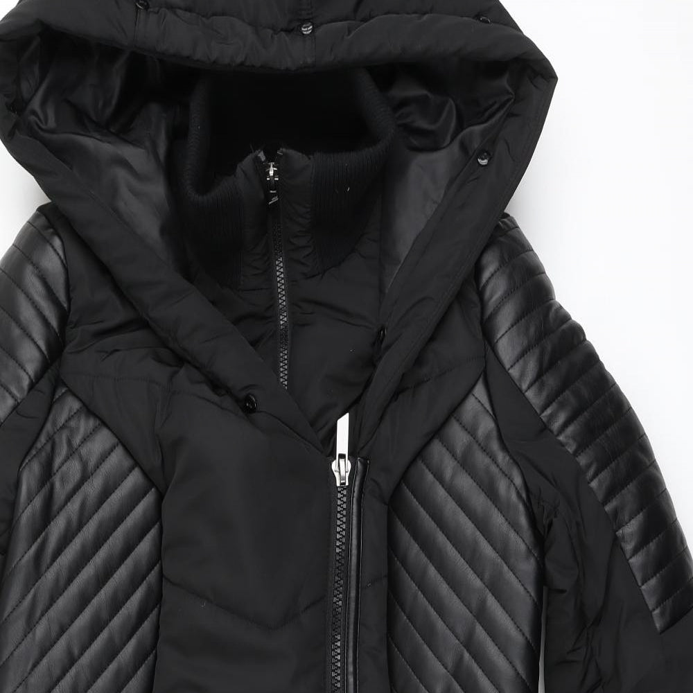 Only Womens Black   Puffer Jacket Coat Size M  Zip