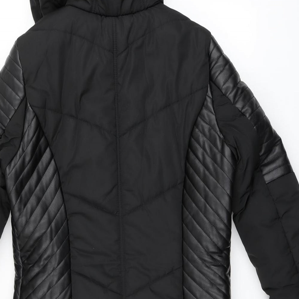 Only Womens Black   Puffer Jacket Coat Size M  Zip