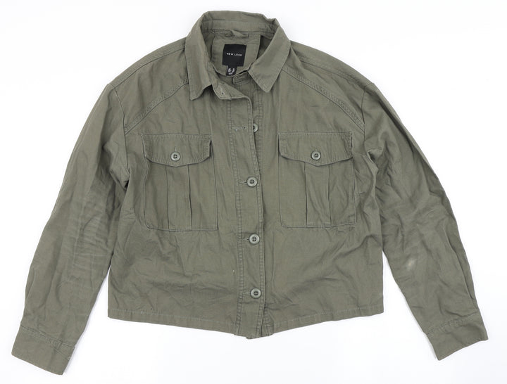 New Look Womens Green Jacket Size 14 Button