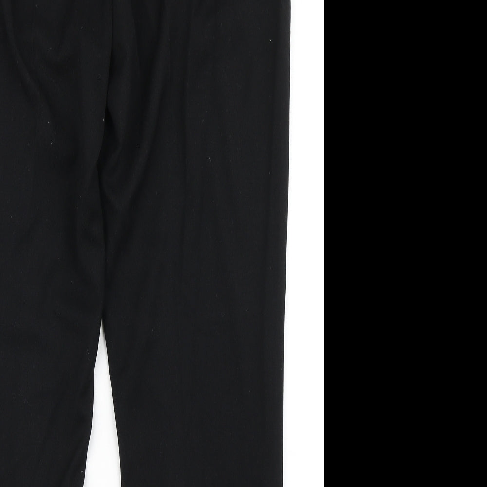 F&F Womens Black  Polyester Trousers  Size 12 L23.5 in Regular Drawstring