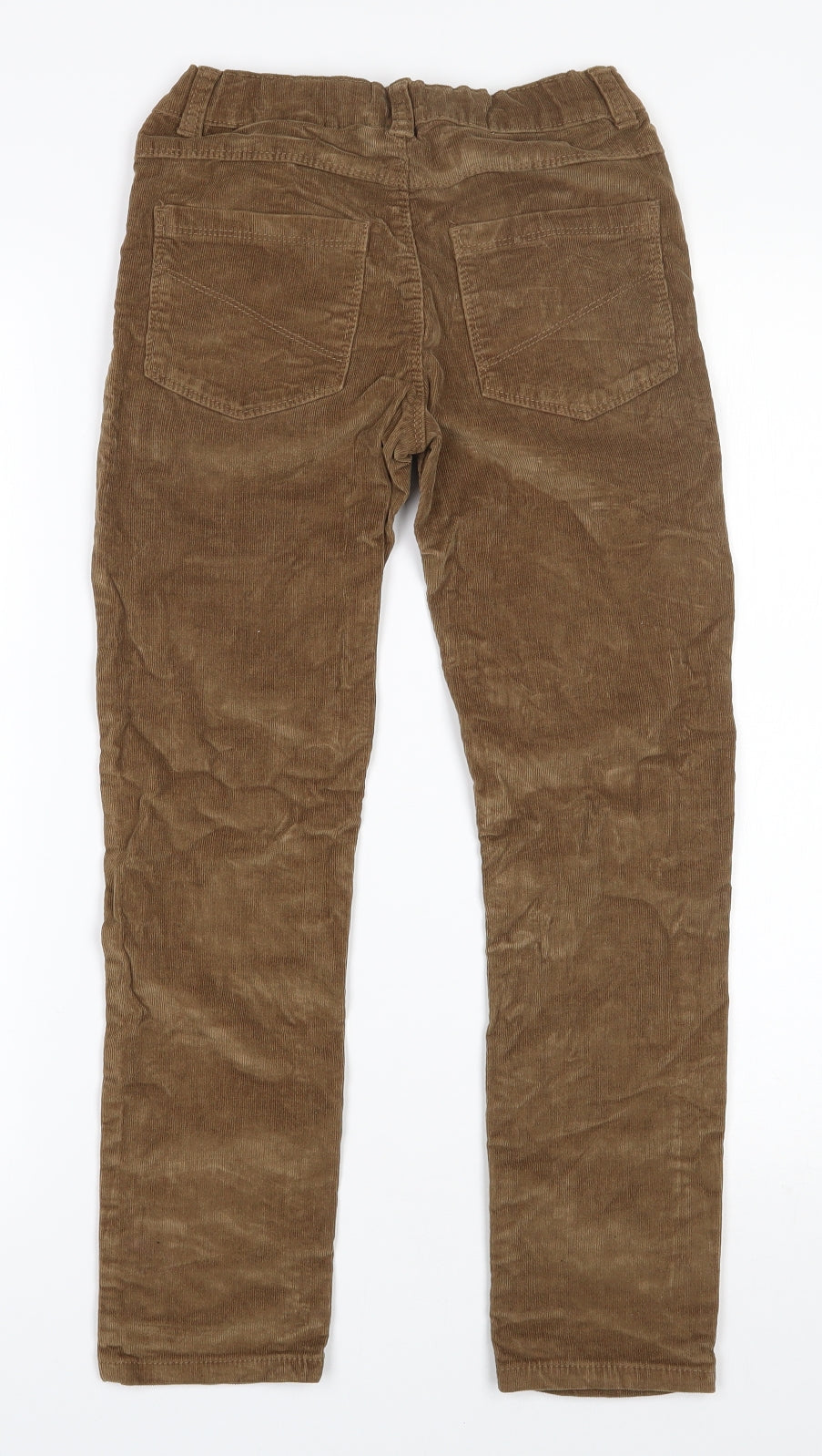 Dunnes Stores Boys Brown  Cotton Straight Jeans Size 10 Years  Regular Zip