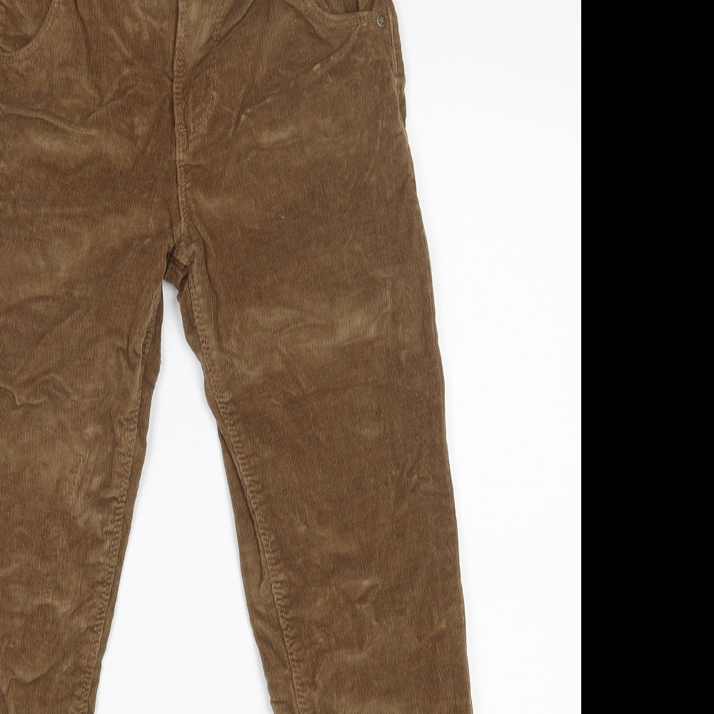 Dunnes Stores Boys Brown  Cotton Straight Jeans Size 10 Years  Regular Zip