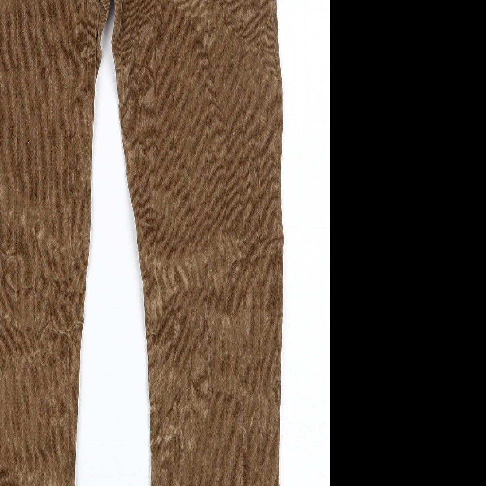 Dunnes Stores Boys Brown  Cotton Straight Jeans Size 10 Years  Regular Zip