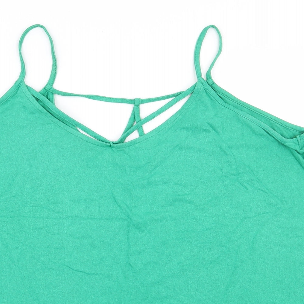 George Womens Green  Viscose Camisole Tank Size 18 Scoop Neck