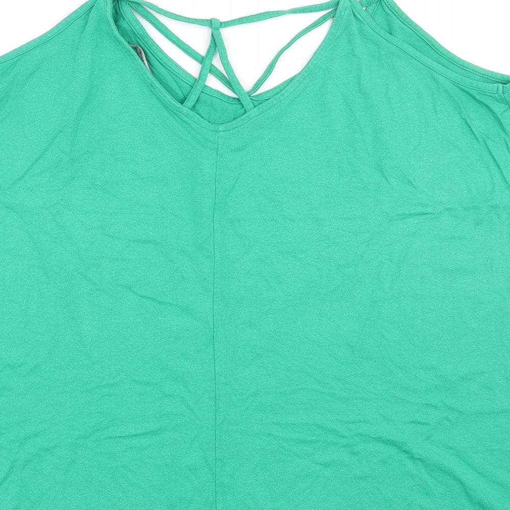 George Womens Green  Viscose Camisole Tank Size 18 Scoop Neck