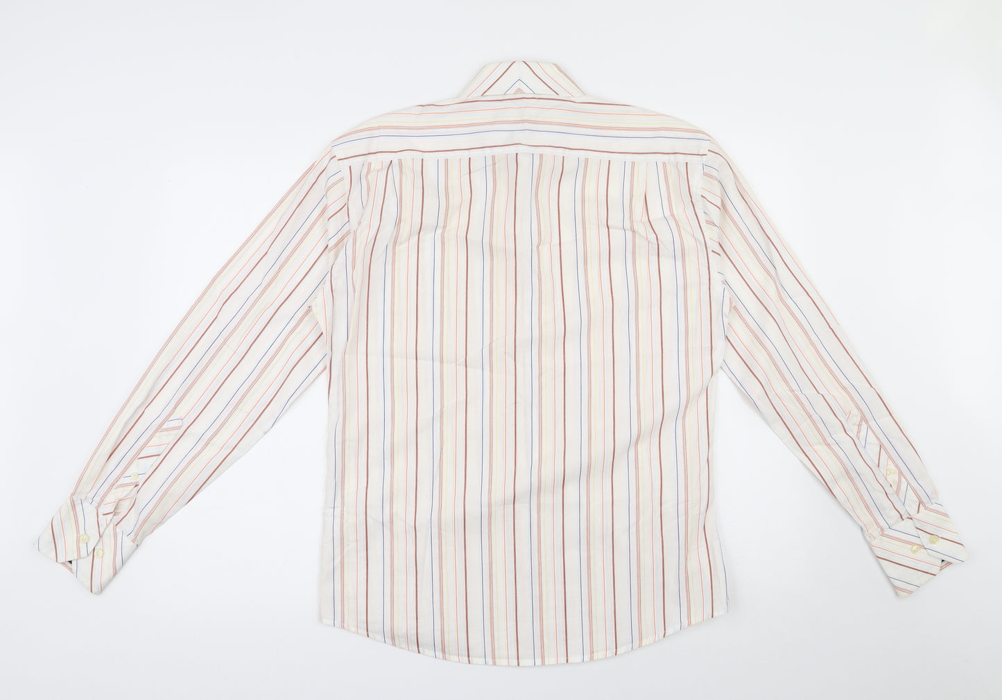 Ben Sherman Mens Multicoloured Striped Cotton  Button-Up Size S Collared Button