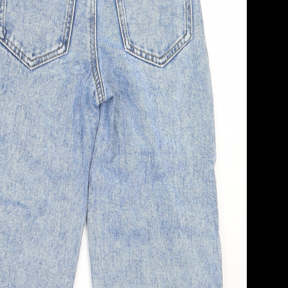 George  Girls Blue  100% Cotton Straight Jeans Size 7-8 Years  Regular Zip
