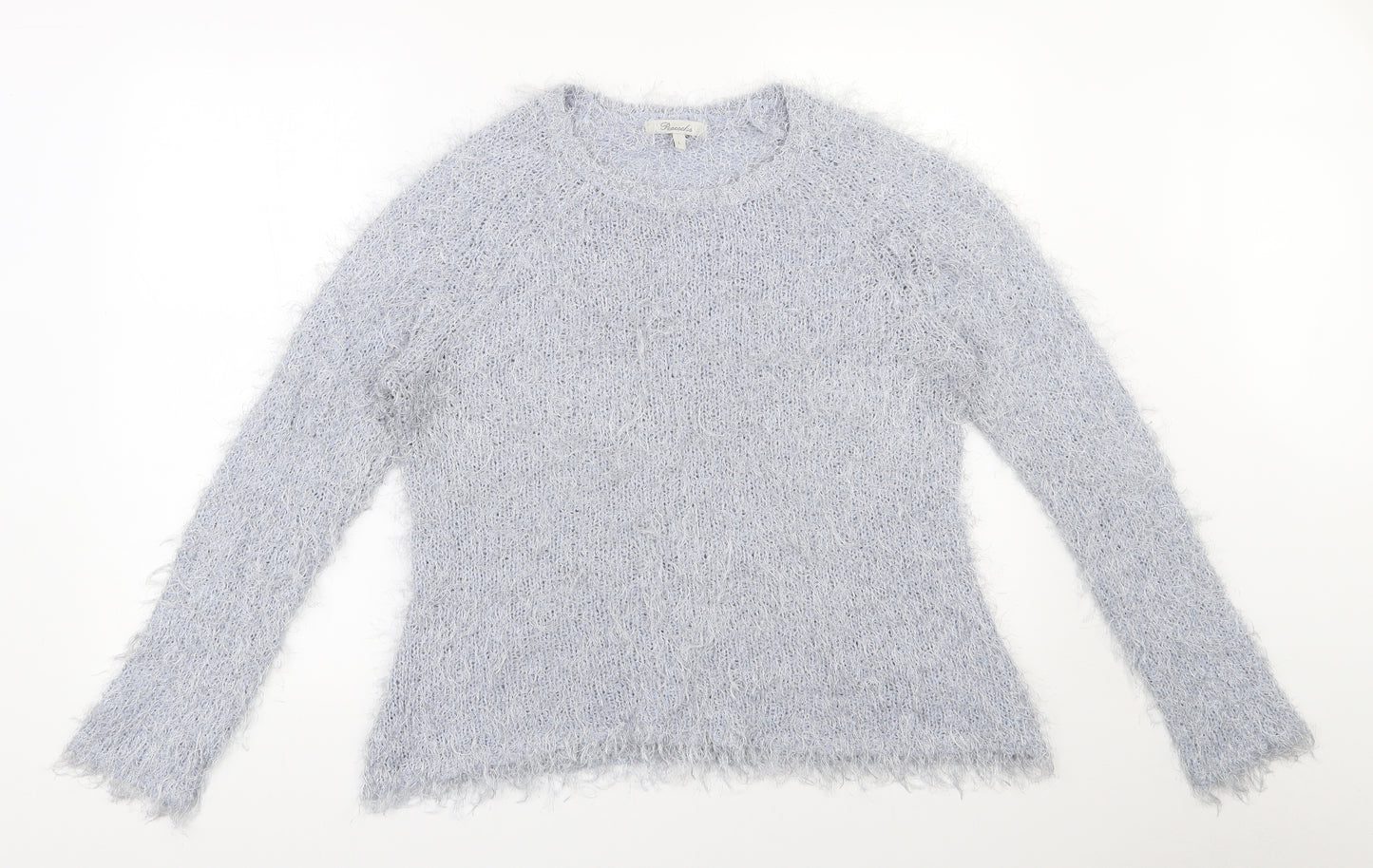 Peacocks  Womens Blue Round Neck  Polyester Pullover Jumper Size L