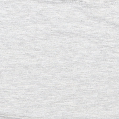 Primark Girls Grey  Cotton Cropped T-Shirt Size 7-8 Years Round Neck Pullover