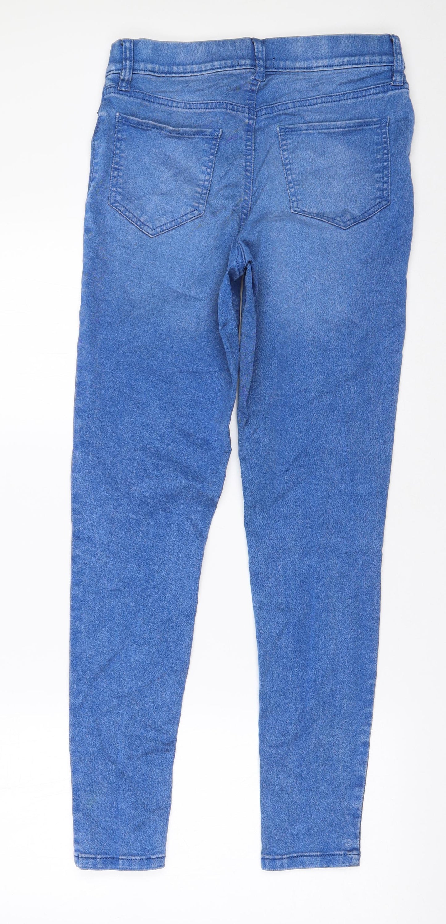 F&F Womens Blue  Cotton Jegging Jeans Size 10 L28 in Regular