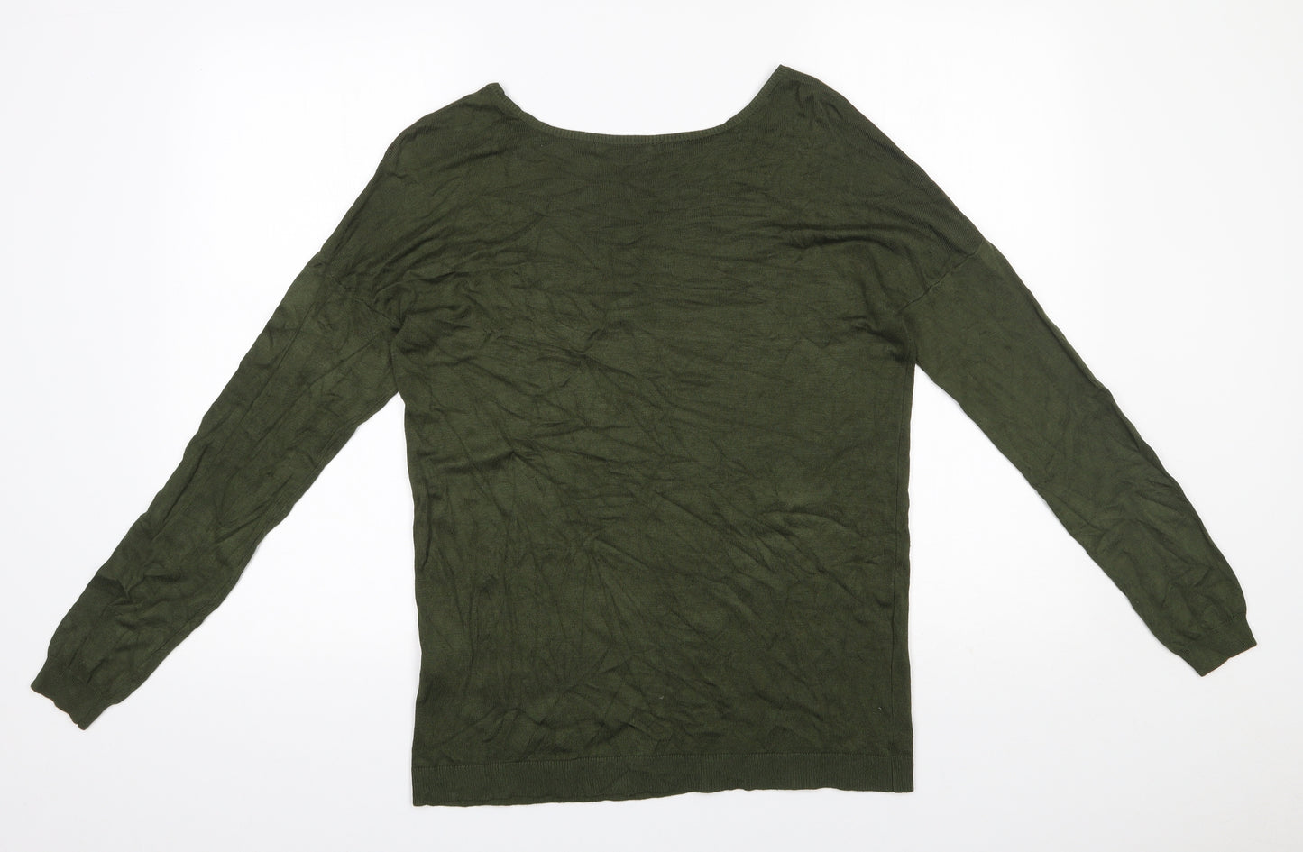 Atmosphere Womens Green Boat Neck  Viscose Pullover Jumper Size 12