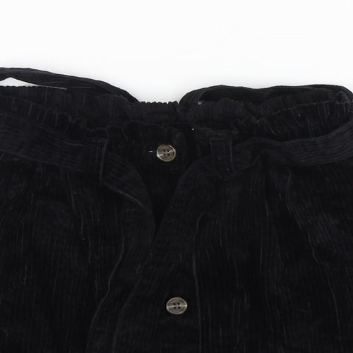 NEXT Girls Black  Cotton A-Line Skirt Size 9 Years  Regular Button