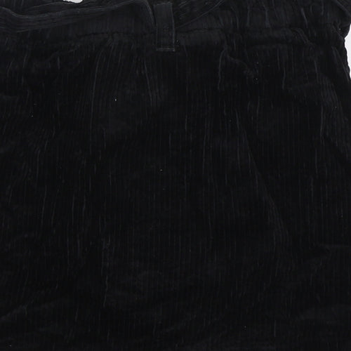 NEXT Girls Black  Cotton A-Line Skirt Size 9 Years  Regular Button