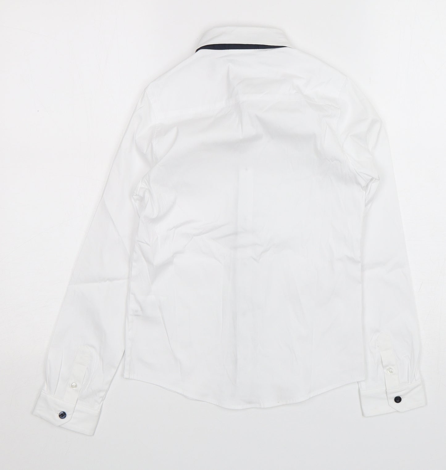HUGO BOSS Boys White  Cotton Basic Button-Up Size 10 Years Collared Button