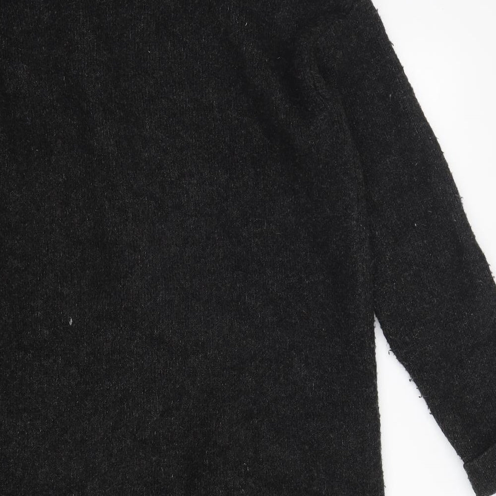 Atmosphere Womens Grey V-Neck  Acrylic Cardigan Jumper Size S