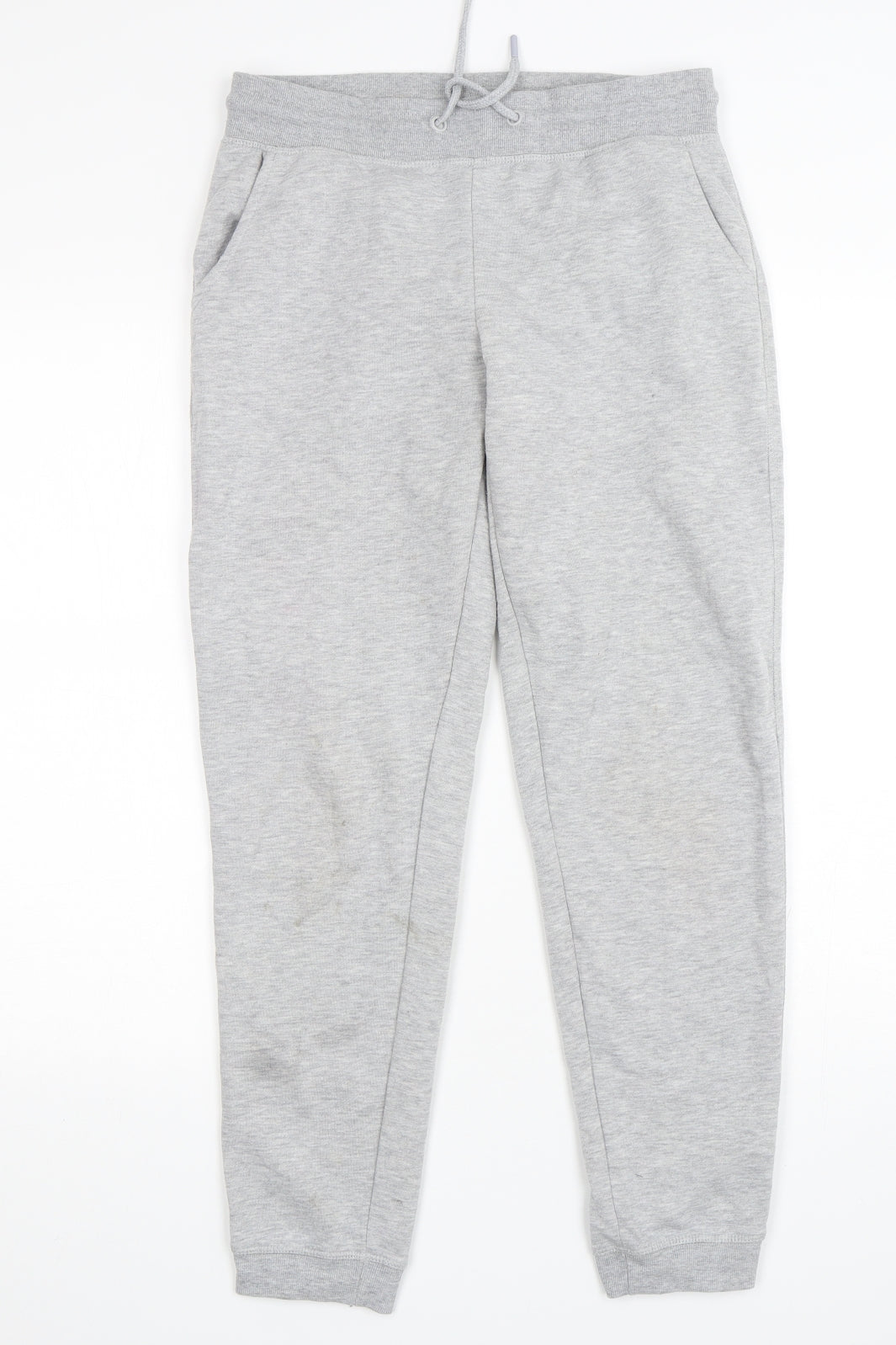 Primark Womens Grey  Cotton Sweatpants Trousers Size 6 L30 in Regular Drawstring