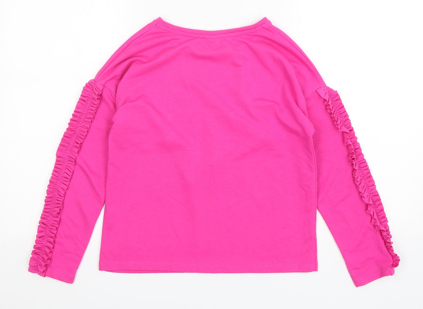TU Womens Pink  Polyester Basic T-Shirt Size 10 Round Neck