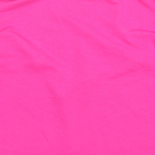 TU Womens Pink  Polyester Basic T-Shirt Size 10 Round Neck