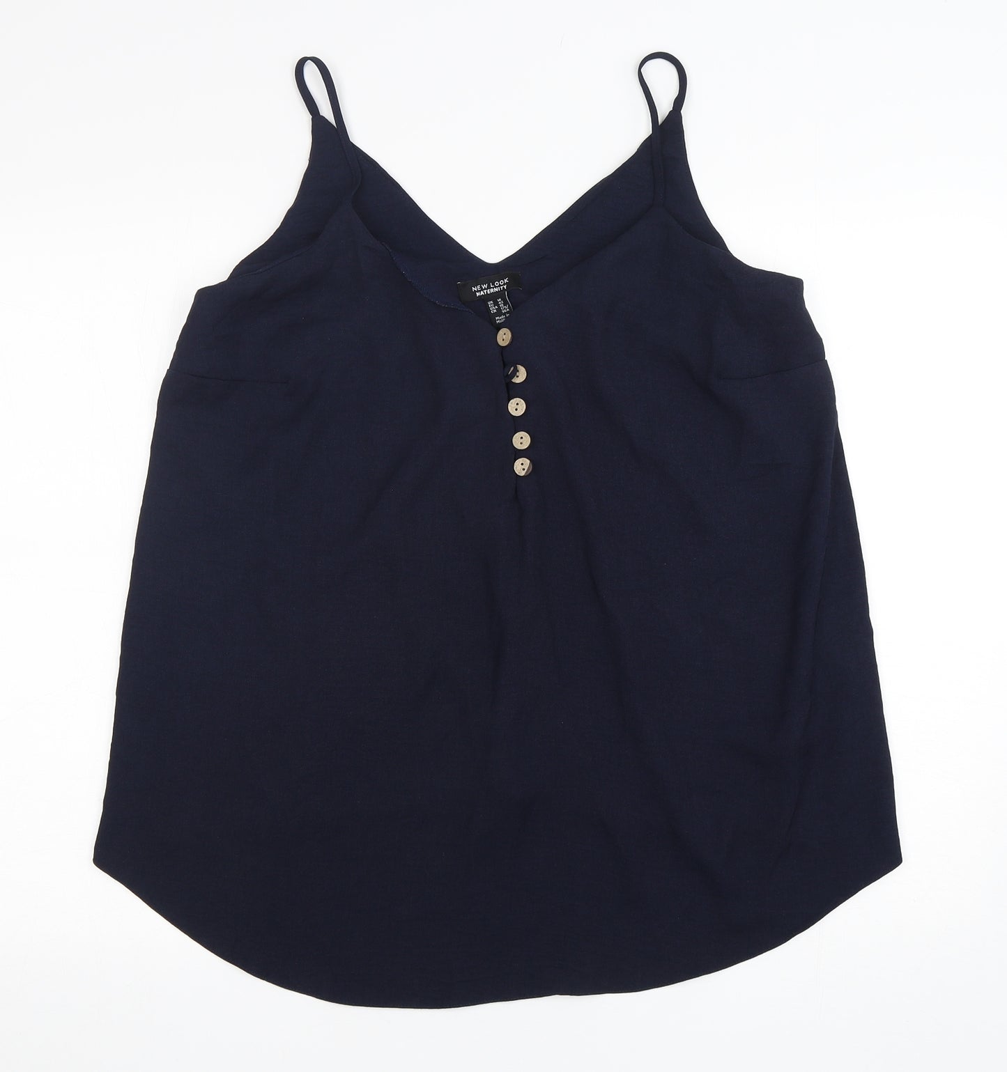 New Look Womens Blue  Polyester Camisole Tank Size 14 V-Neck