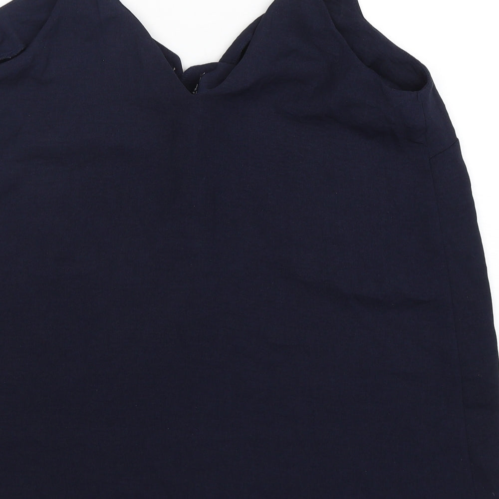 New Look Womens Blue  Polyester Camisole Tank Size 14 V-Neck
