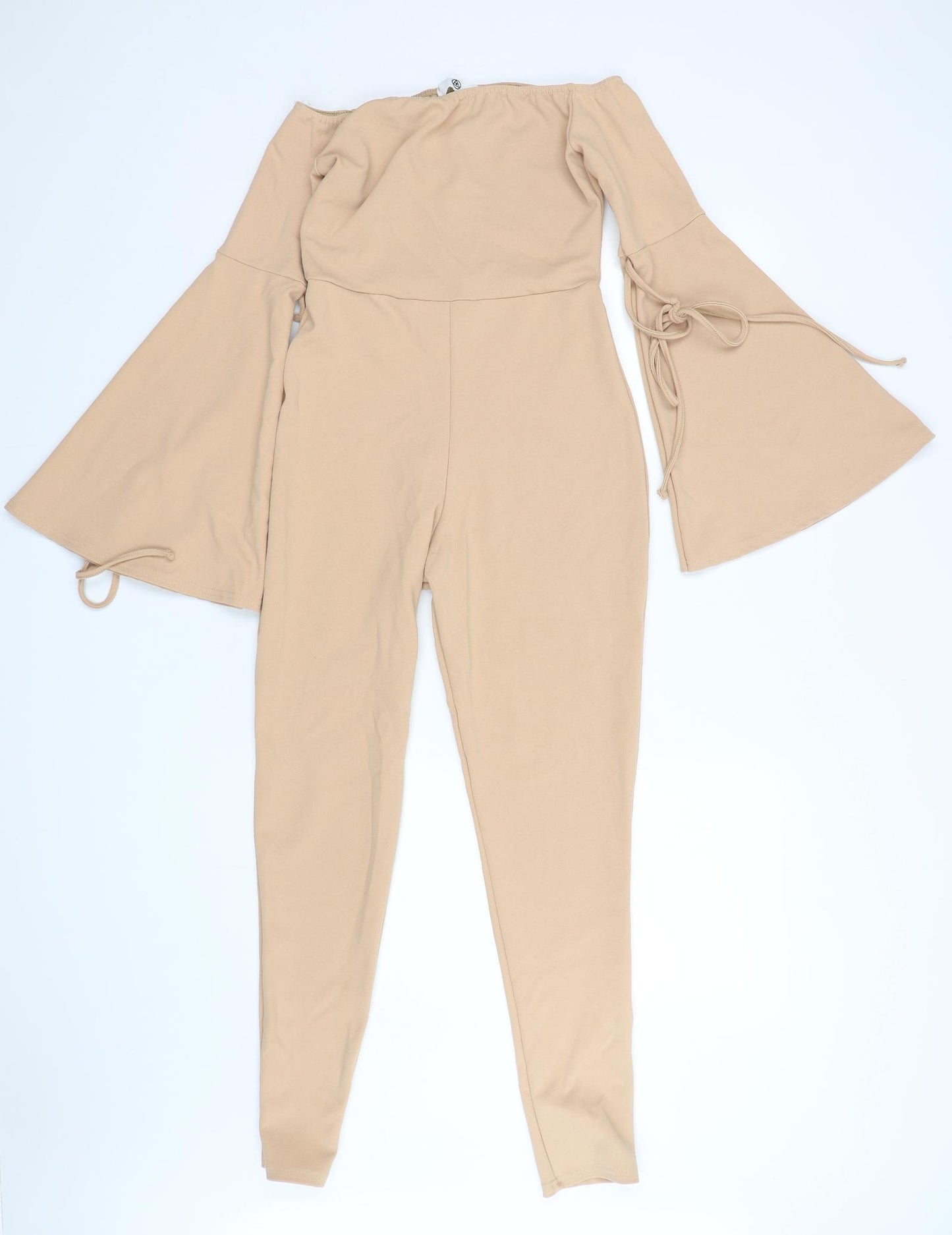 Missguided Womens Beige  Polyester Jumpsuit One-Piece Size 8 L27 in