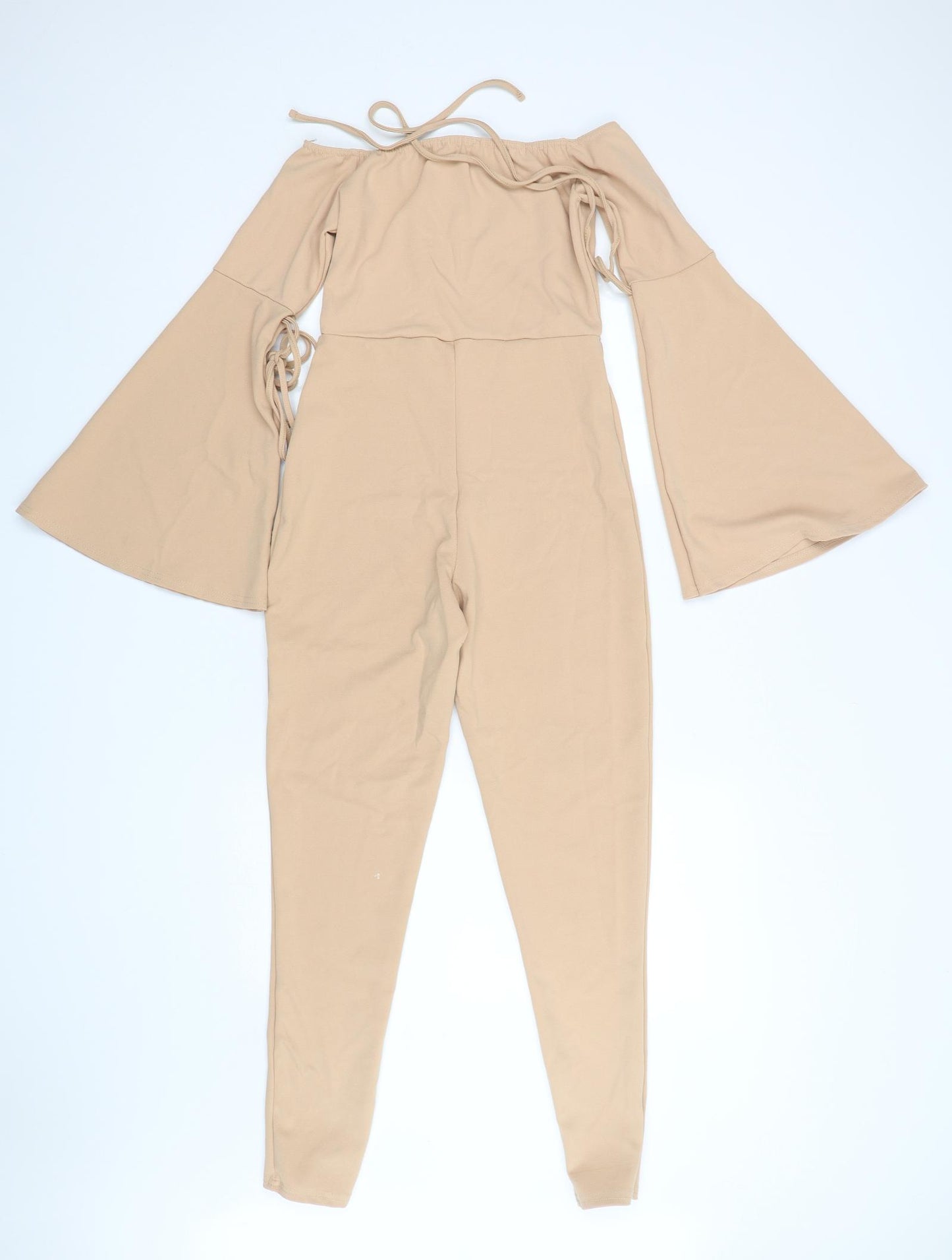 Missguided Womens Beige  Polyester Jumpsuit One-Piece Size 8 L27 in